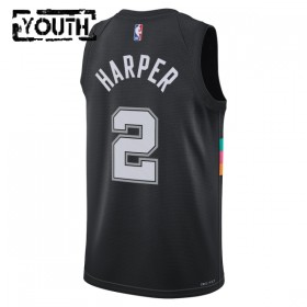 NBA Børn Trøje San Antonio Spurs Dylan Harper 2025-26 Nike City Edition Sort Swingman